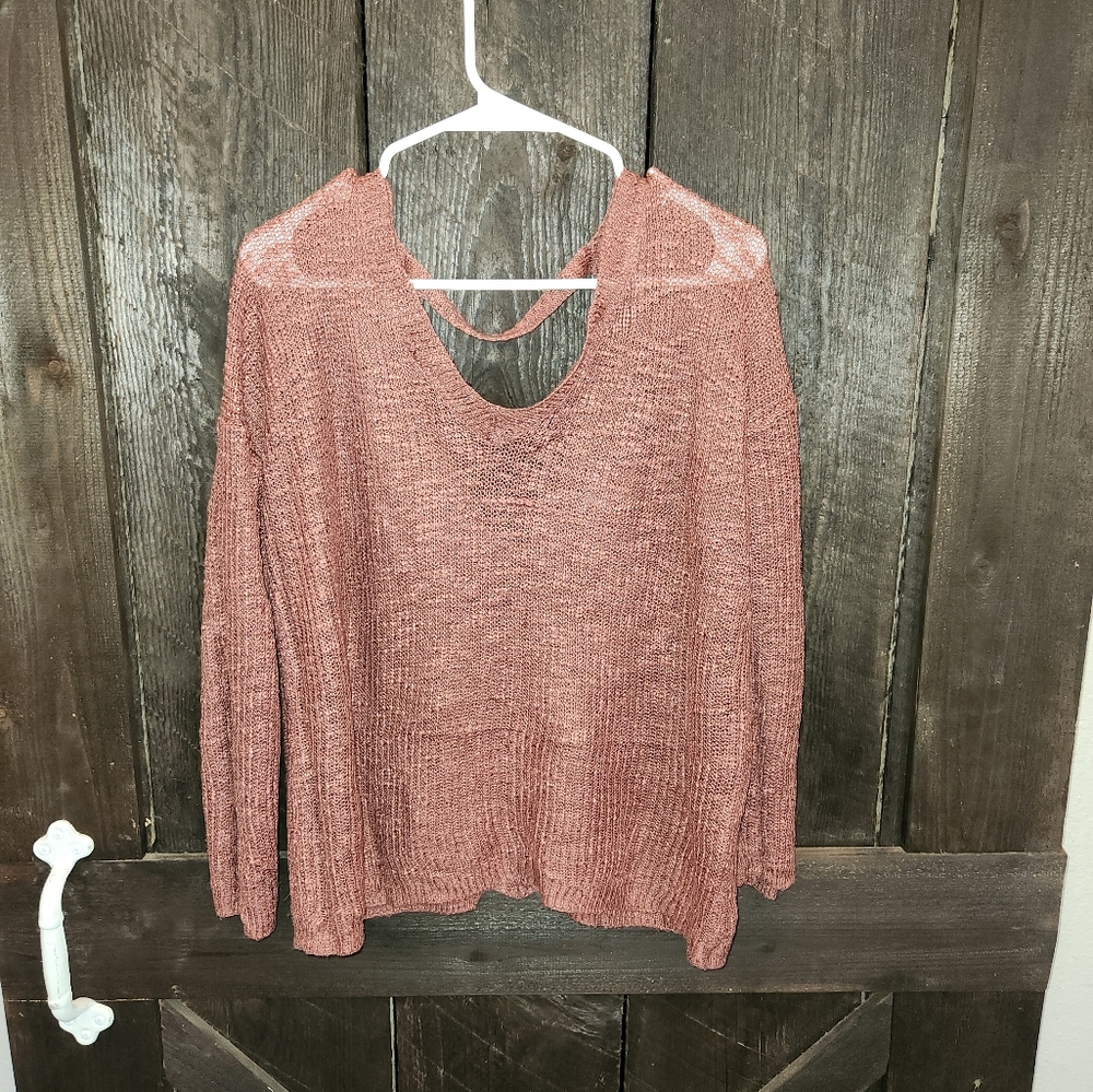 Sweater with open back